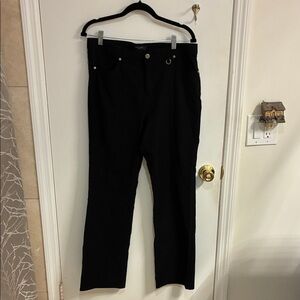 Simon Chang Black Straight Leg Pants Sz 14